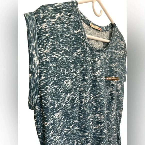 Golf women green and cream marbled cotton muscle tank - Picture 3 of 6